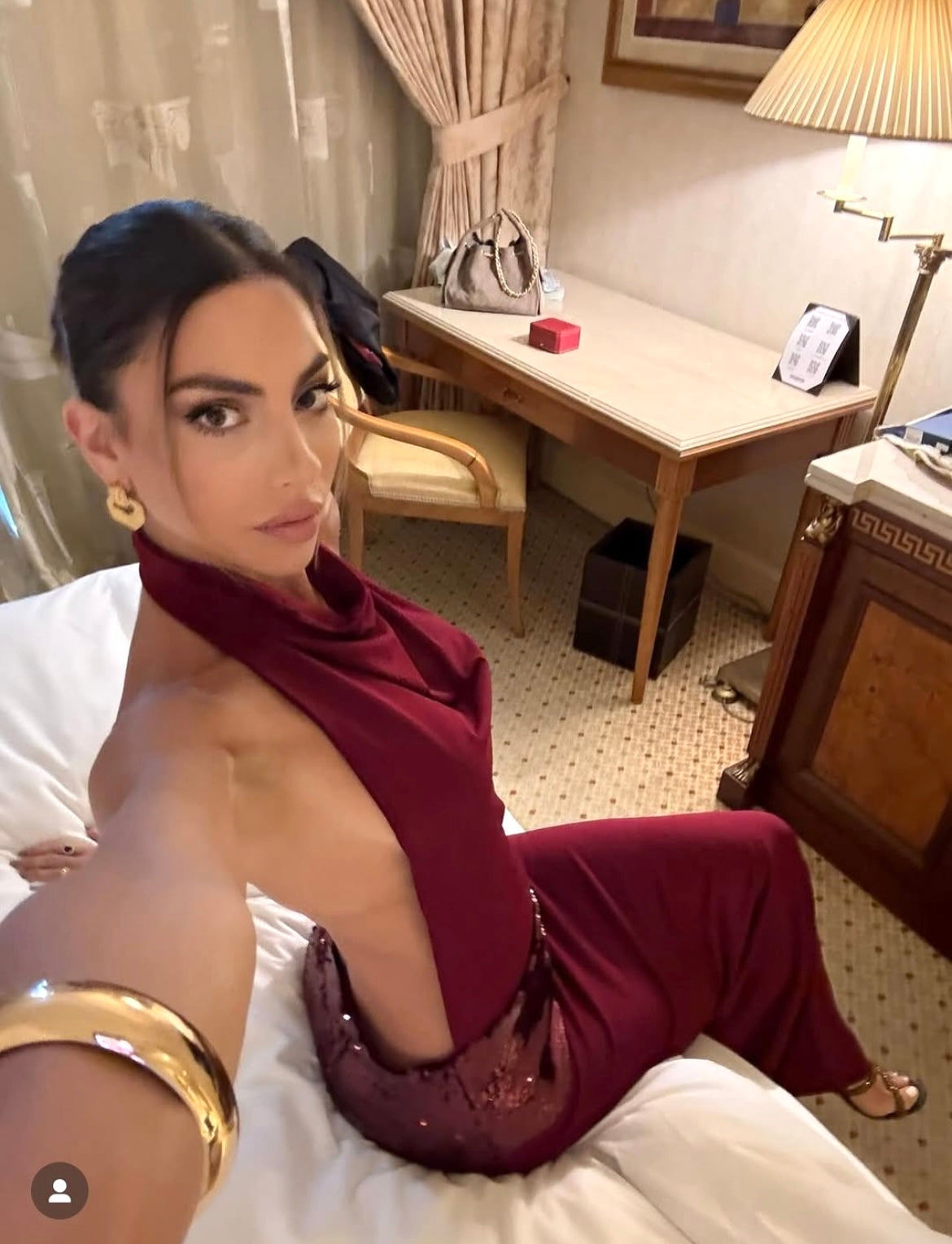 Ance Gria Adele Gown in Wine