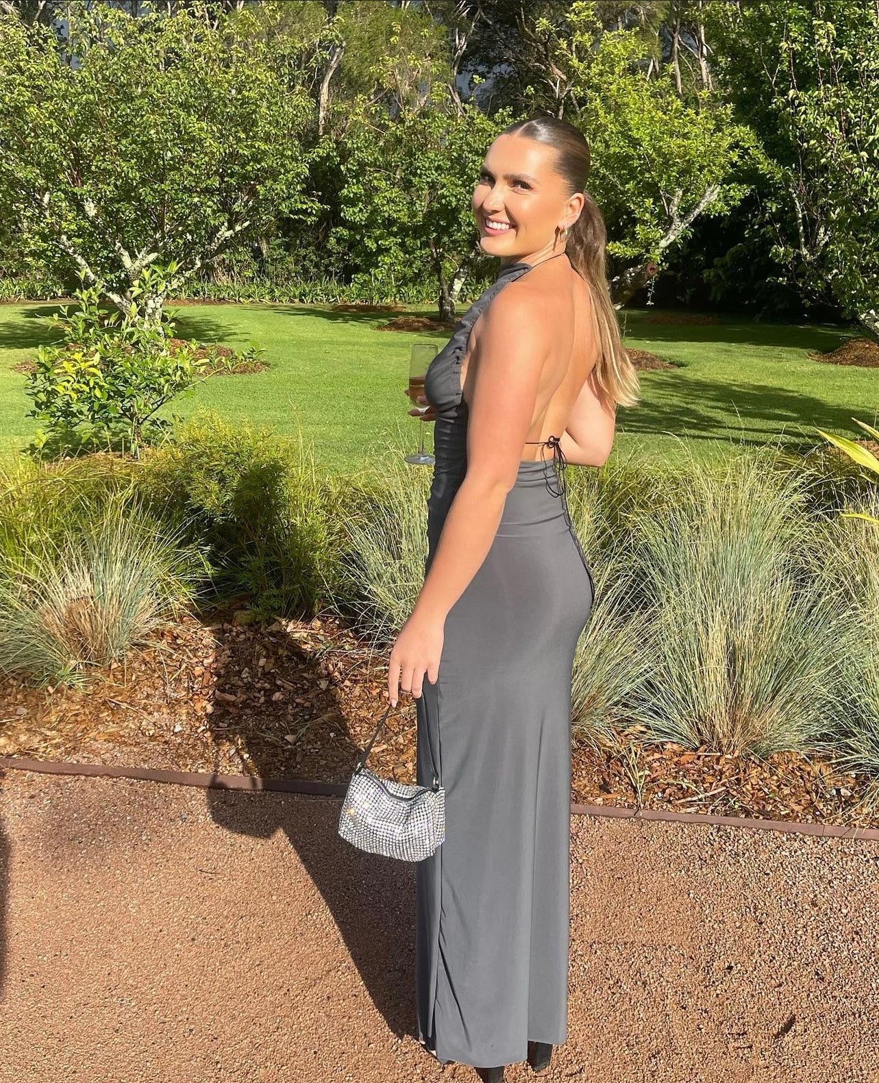 Novich Cece Gown in Grey
