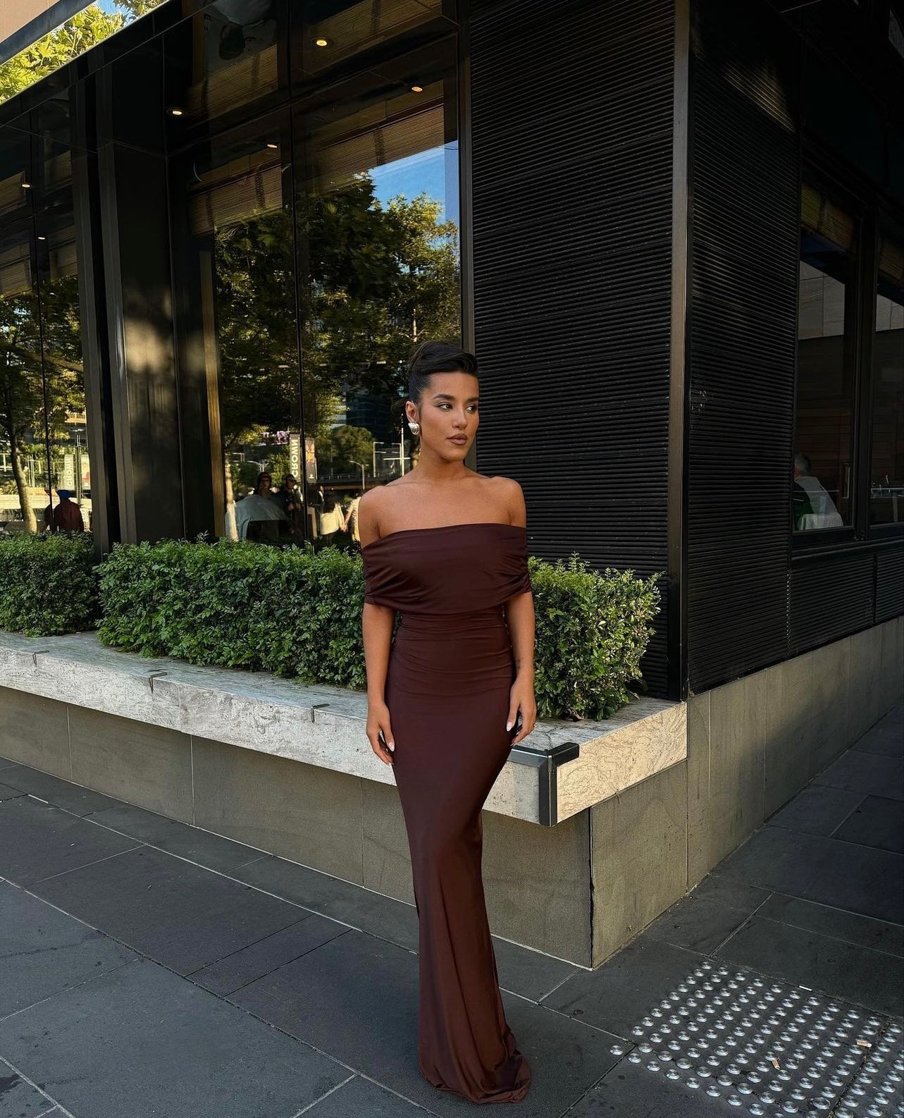 Effie Kats Viela Gown in Chocolate