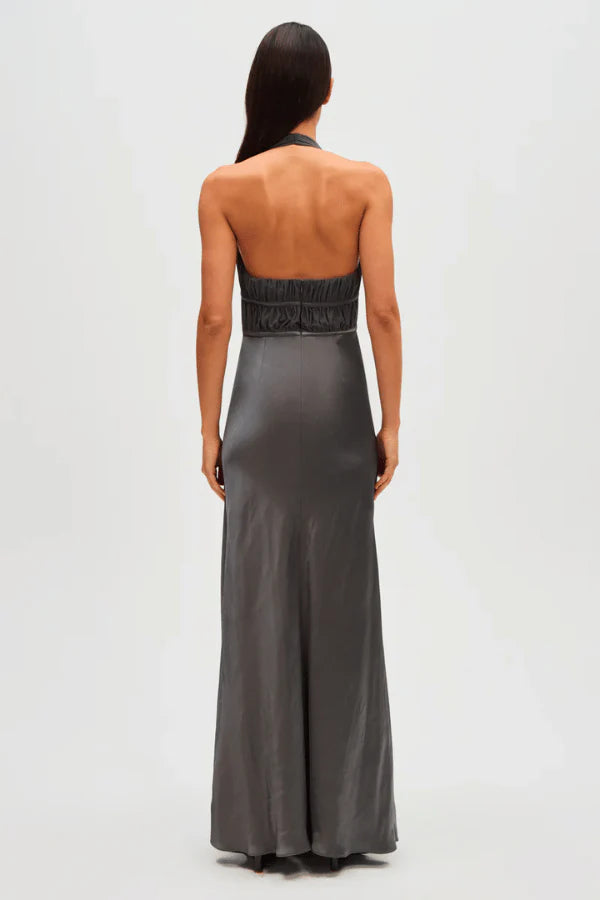 Misha Celine Dress in Pewter Grey