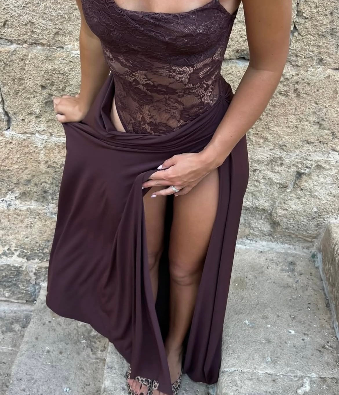 Natalie Rolt Sloane Dress in Espresso