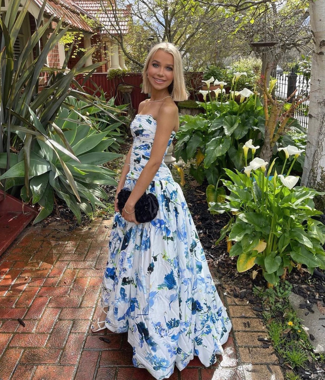 AJE Bubble Hem Maxi in Lavendar Print AJE Bubble Hem Maxi in Lavendar Print