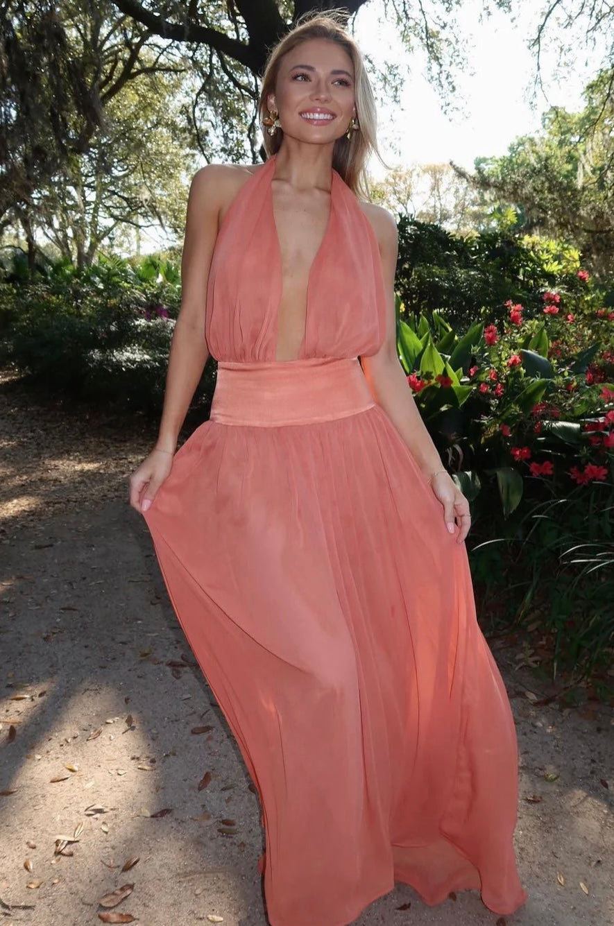 Arcina Ori Serena Dress in Coral