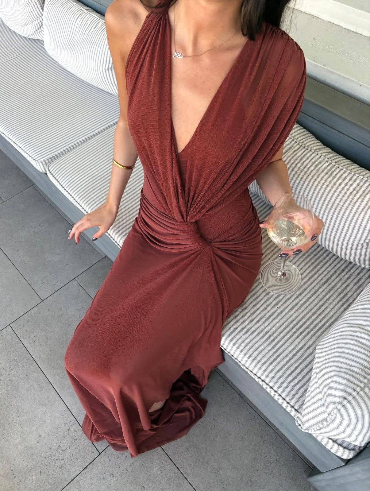 Bec and Bridge Leia Drape in Rust - RRP $500