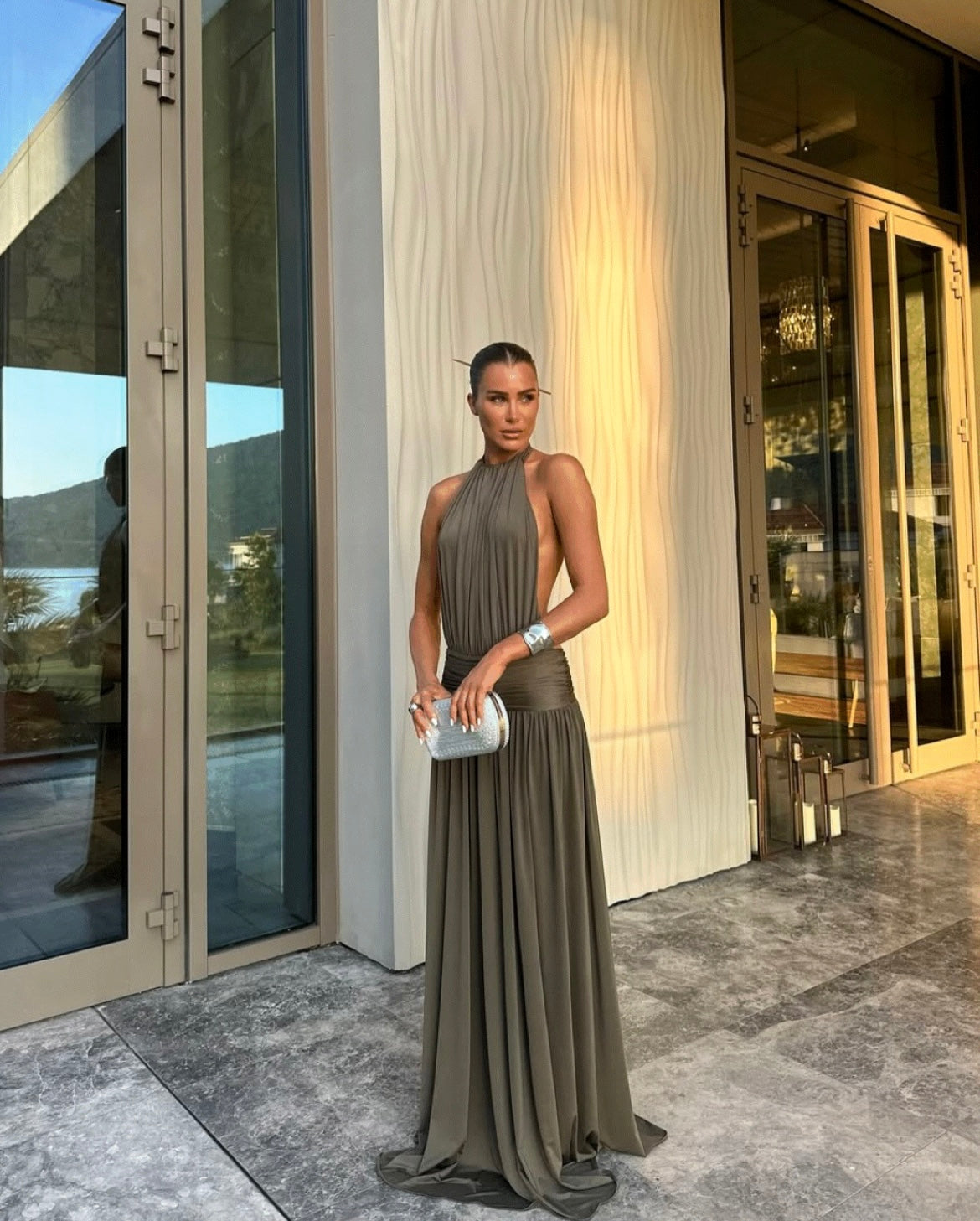 Arcina Ori Santina Dress in Khaki