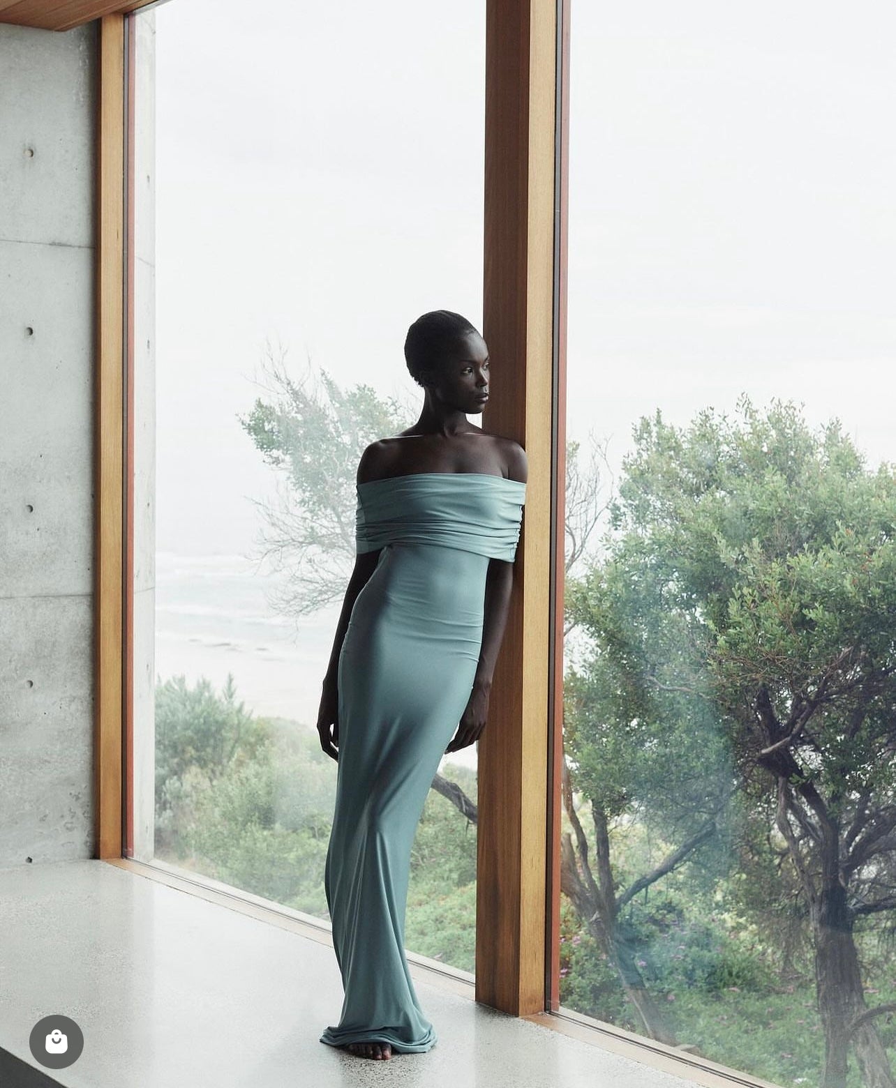 Effie Kats Viela Gown in Eucalyptus