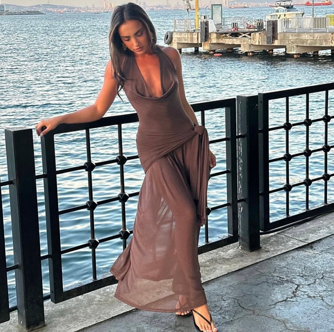 Lulu Souza Yōsei Dress In Brown