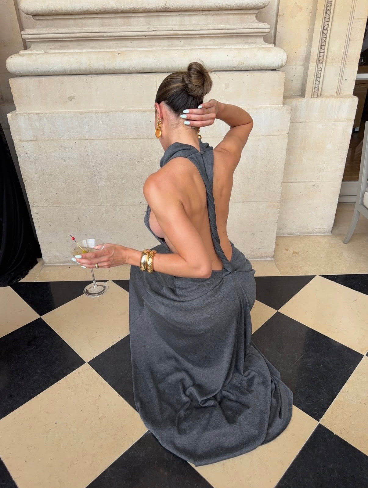 Arcina Ori Romy Dress in Chrome Metallic - RRP $690