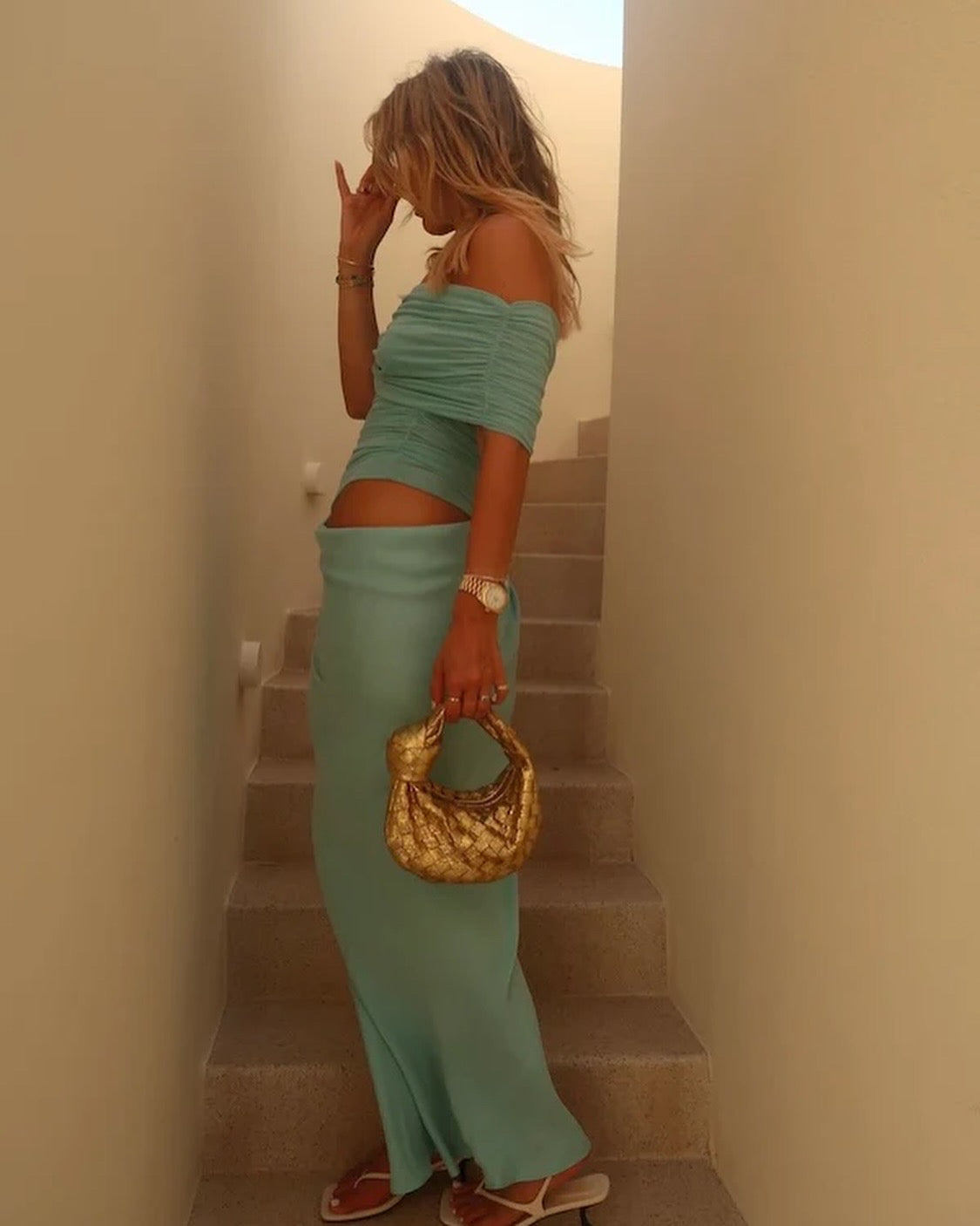 Benni Nico Maxi Dress in Aqua