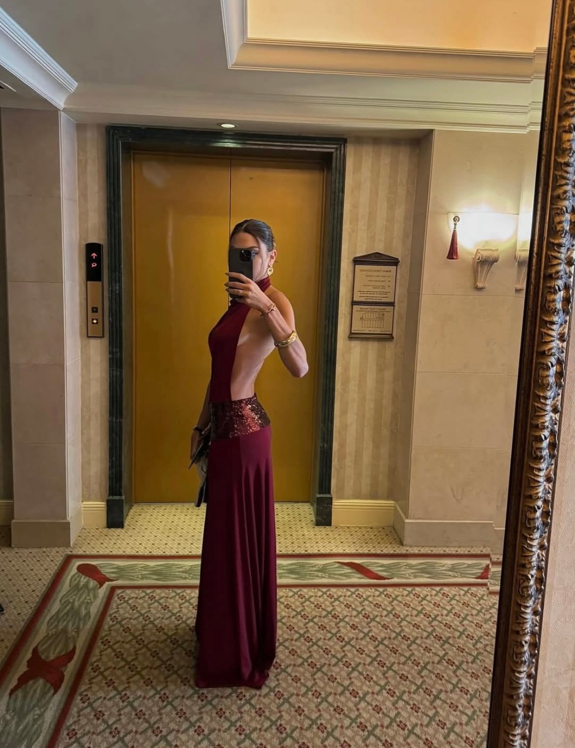 Ance Gria Adele Gown in Wine