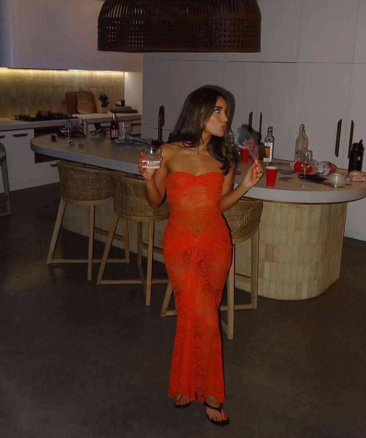 Natalie Rolt Naomi Dress in Tangerine