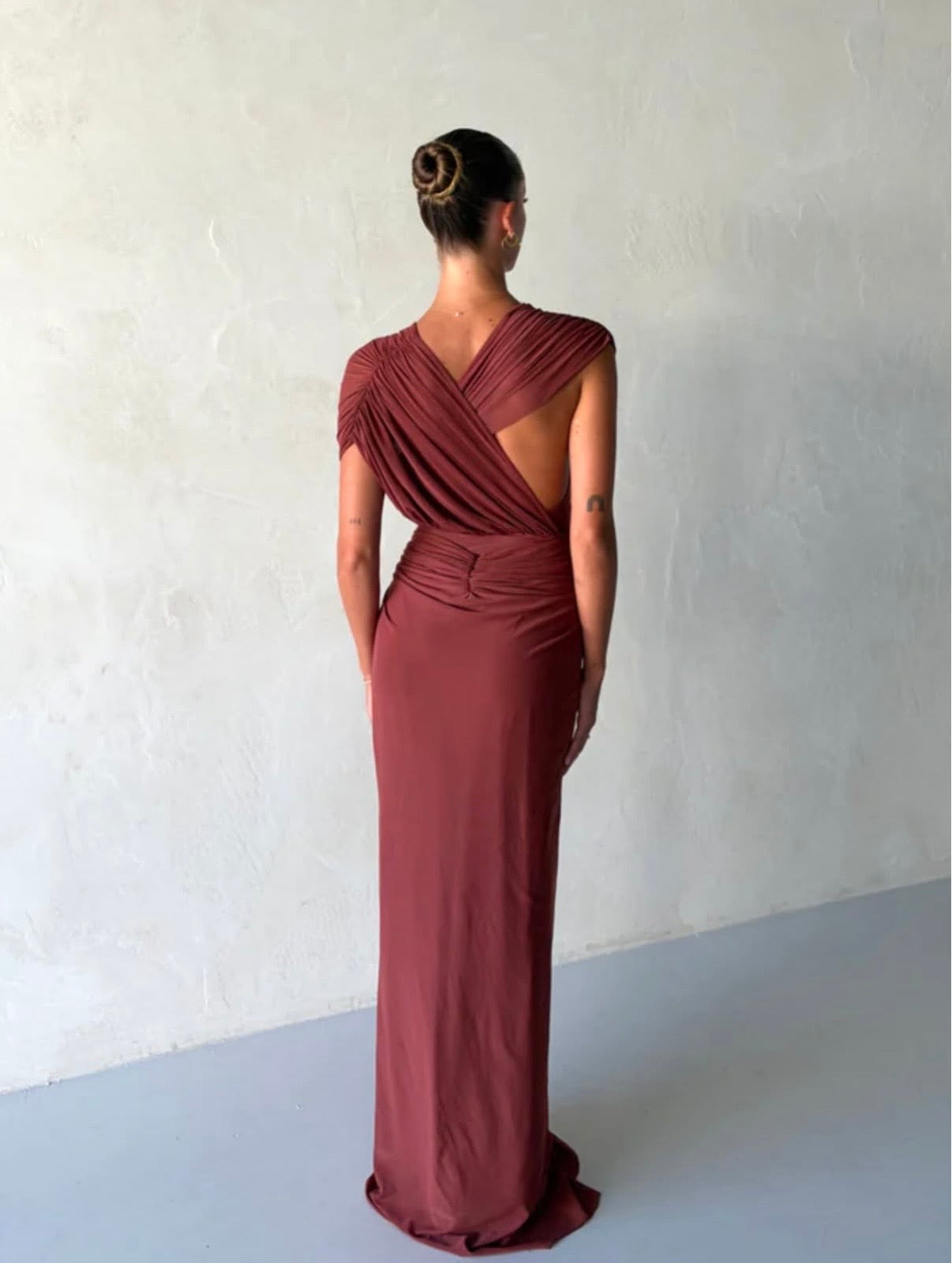 Bec and Bridge Leia Drape in Rust - RRP $500
