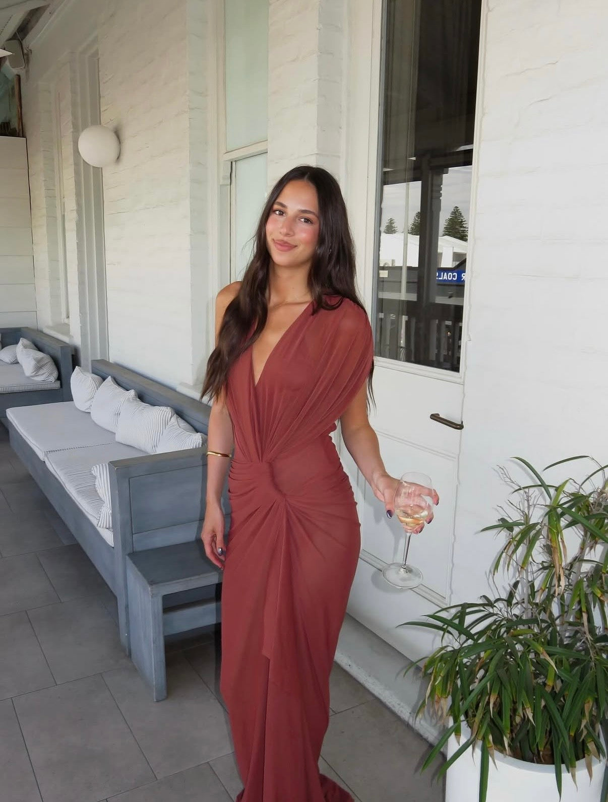 Bec and Bridge Leia Drape in Rust - RRP $500