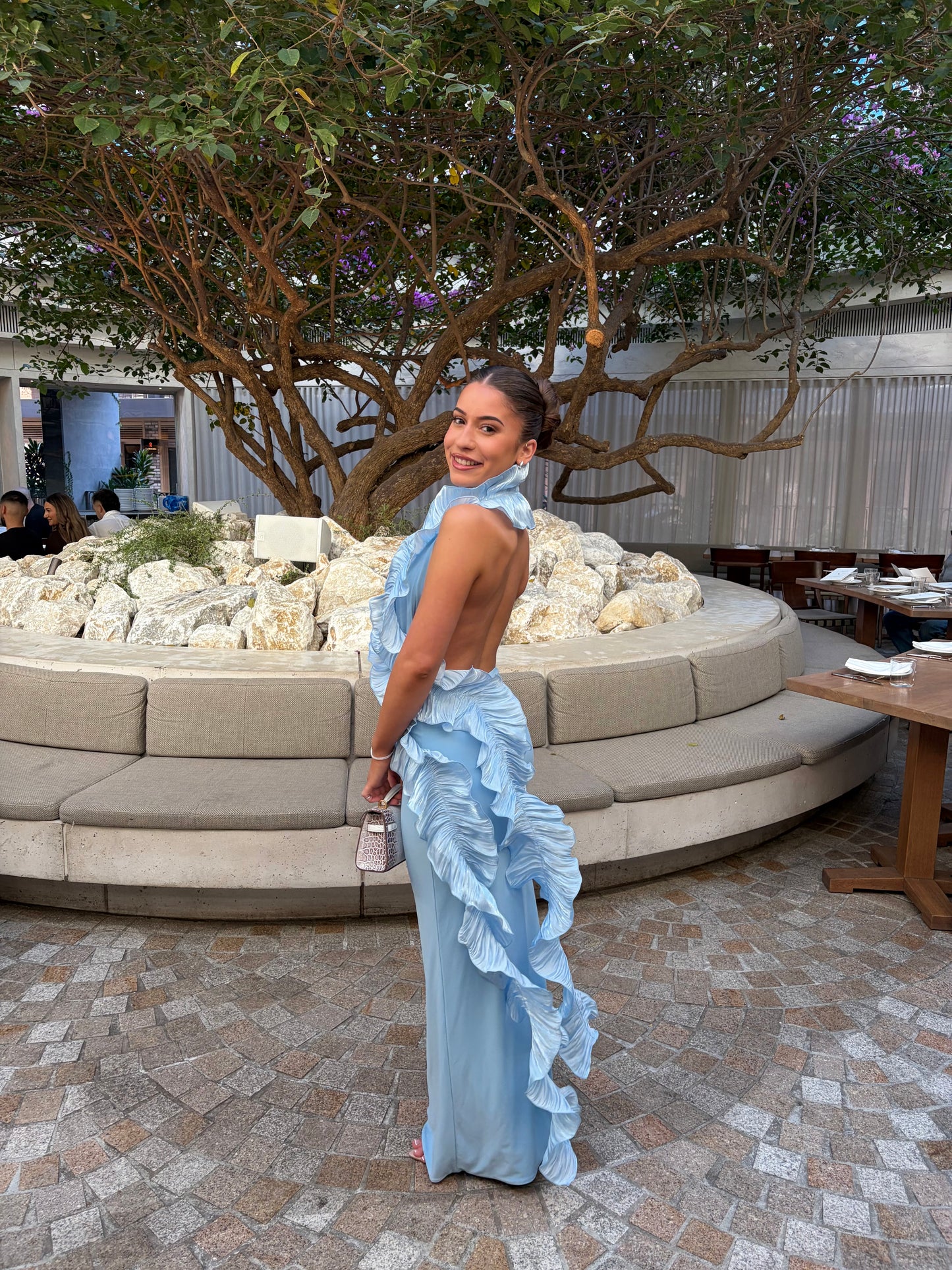 Deconduarte Hydrangea Maxi Dress in Blue - RRP $570