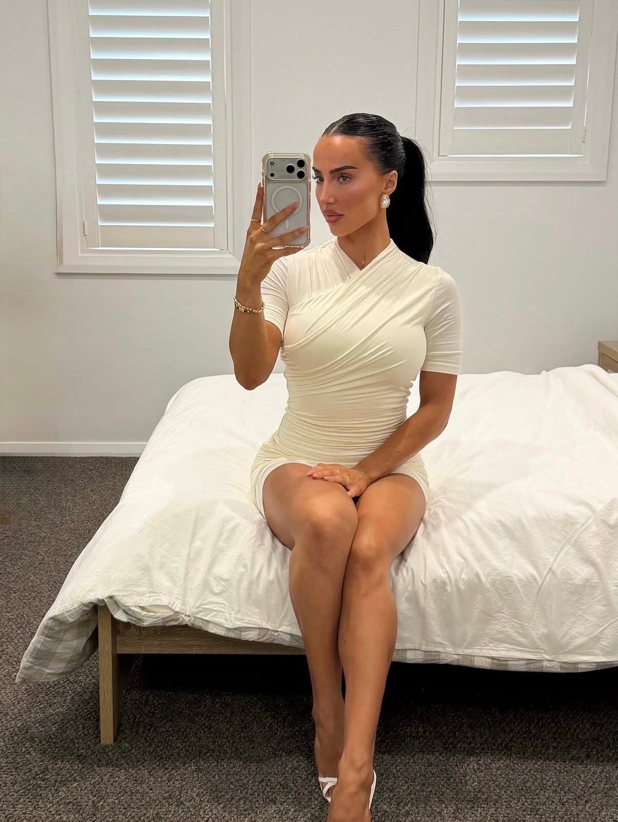 Kookai Benny Mini Dress in White - RRP: $140