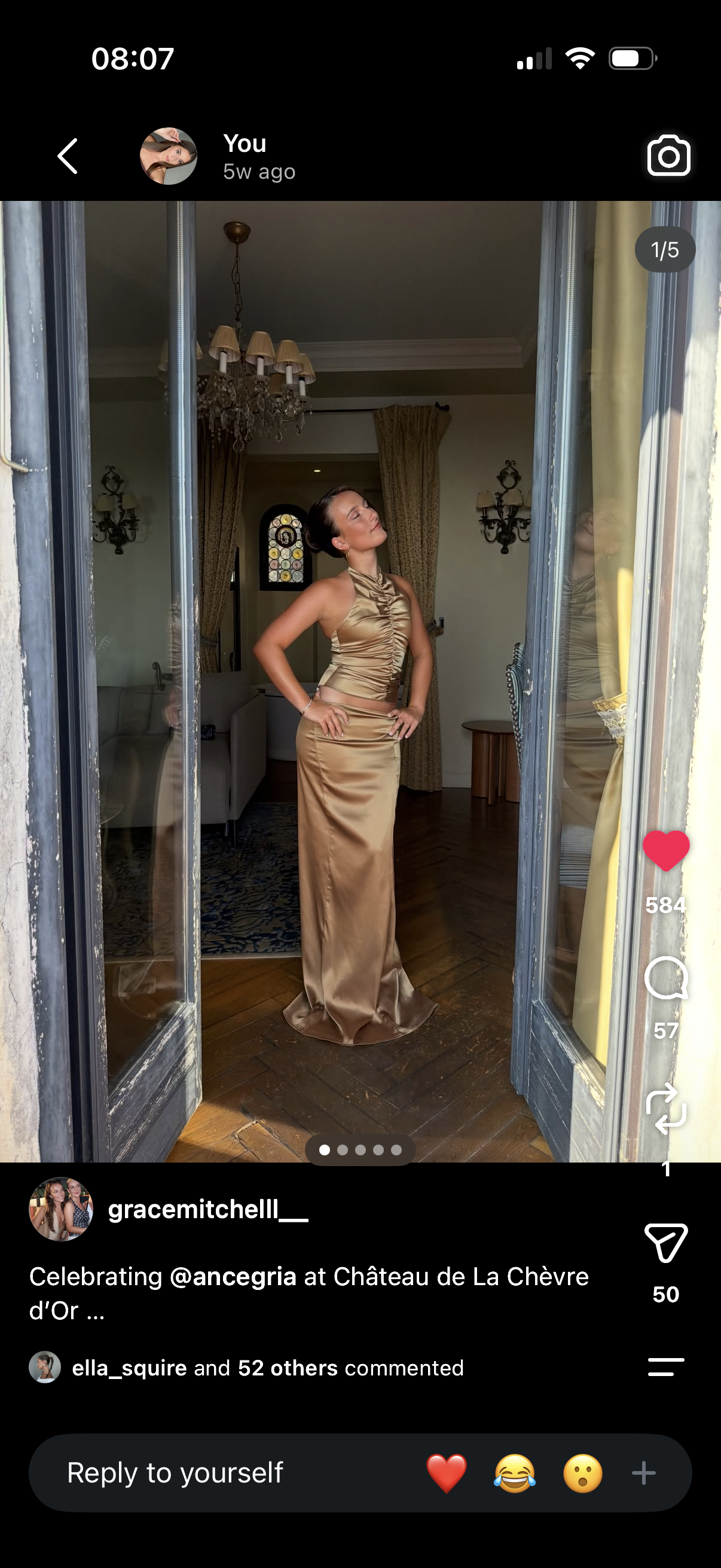 Ance Gria Jolie Set in Gold - RRP $600