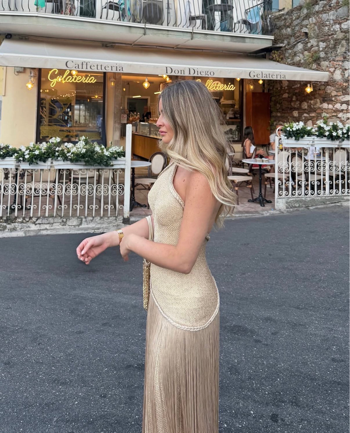The Concept Vila Dress in Gold - RRP $3008