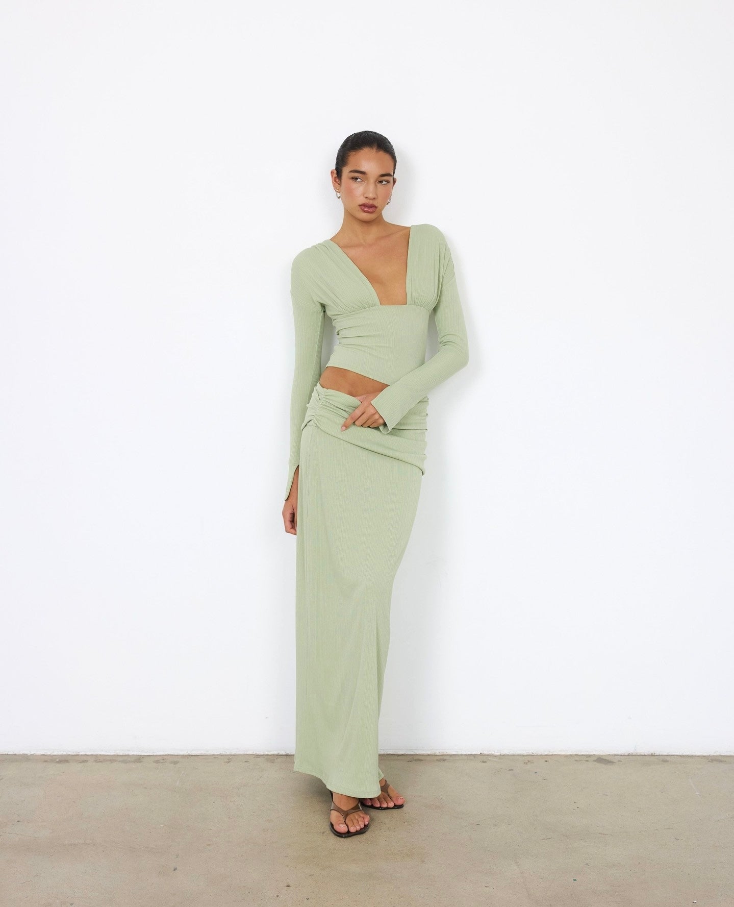Benni Agnes Maxi Dress in Pistachio - RRP $280