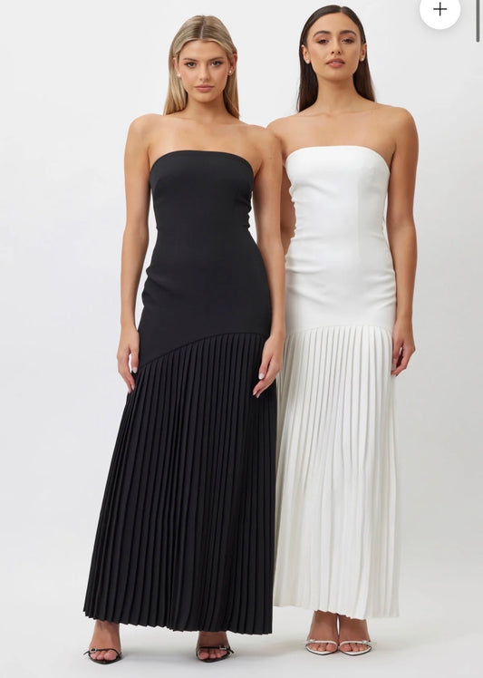 Bianca and Bridget Mara Pleated Dress in Black
