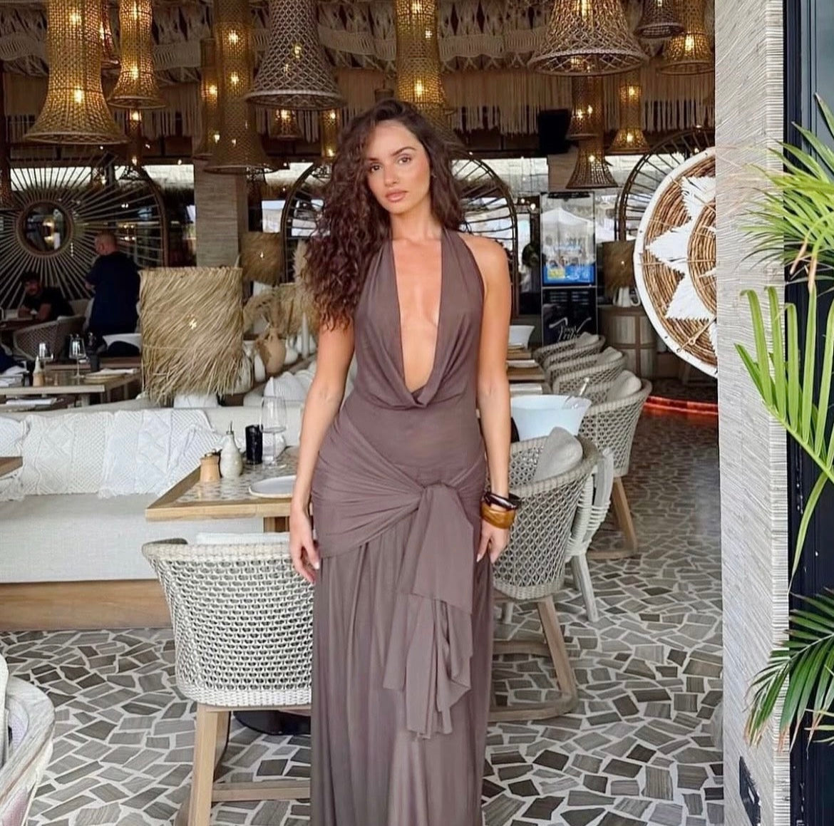 Lulu Souza Yōsei Dress In Brown