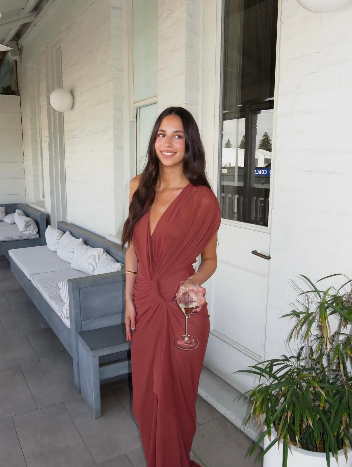 Bec and Bridge Leia Drape in Rust - RRP $500