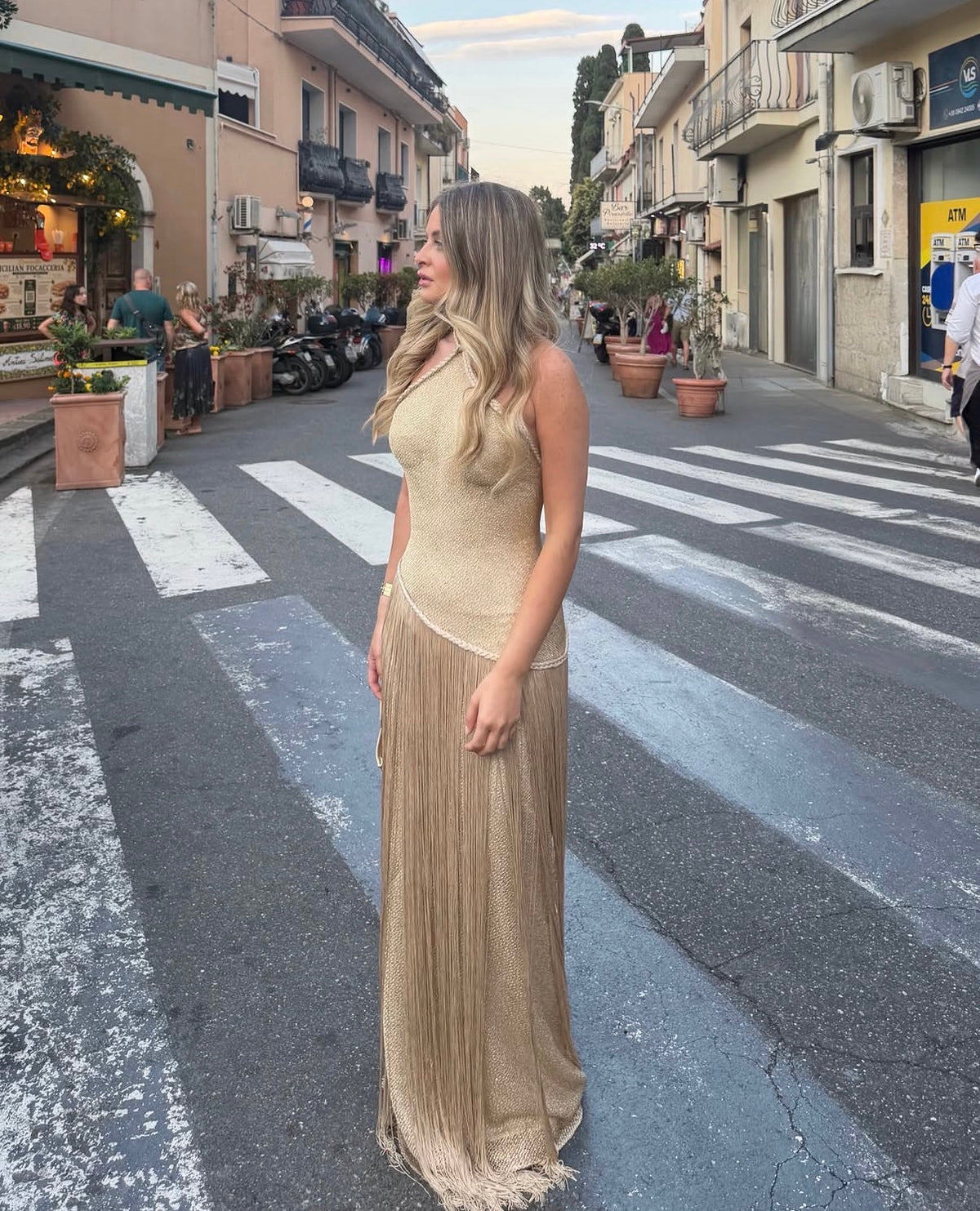 The Concept Vila Dress in Gold - RRP $3008