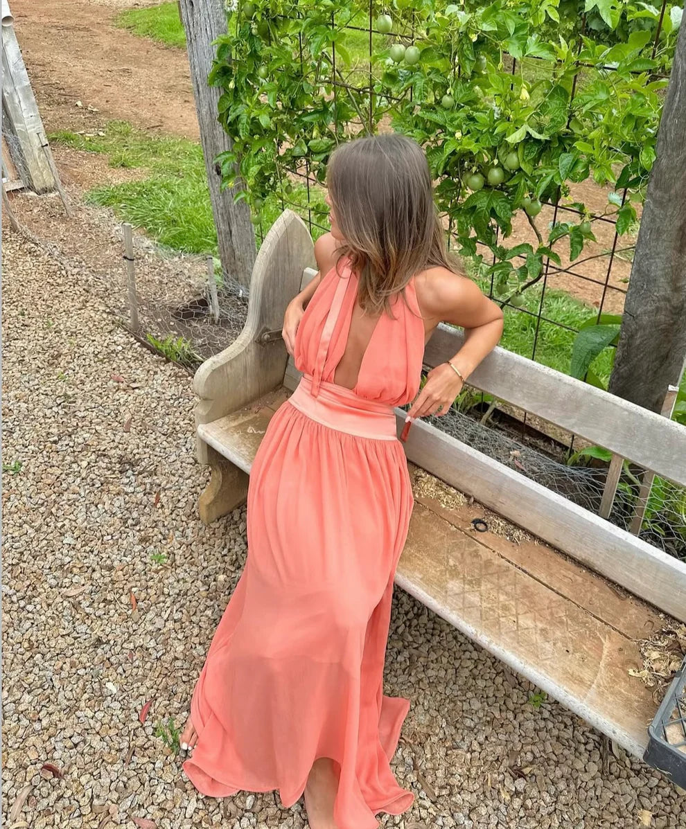Arcina Ori Serena Dress in Coral