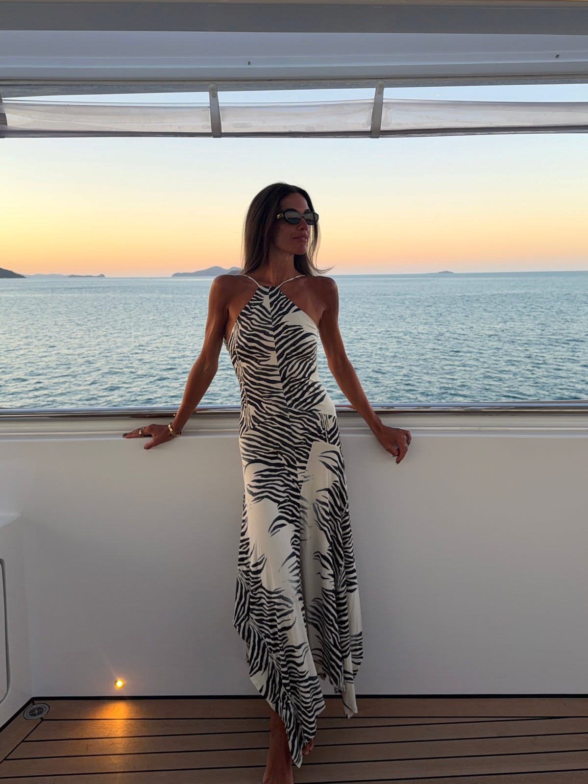 De La Vali Artemis Gown in Zebra - RRP $1100