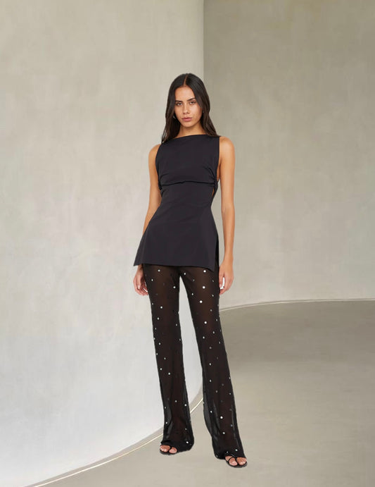 Bec and Bridge Arielle Pant & Domenic Boatneck Top in Black