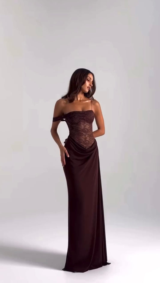 Natalie Rolt Sloane Dress in Espresso